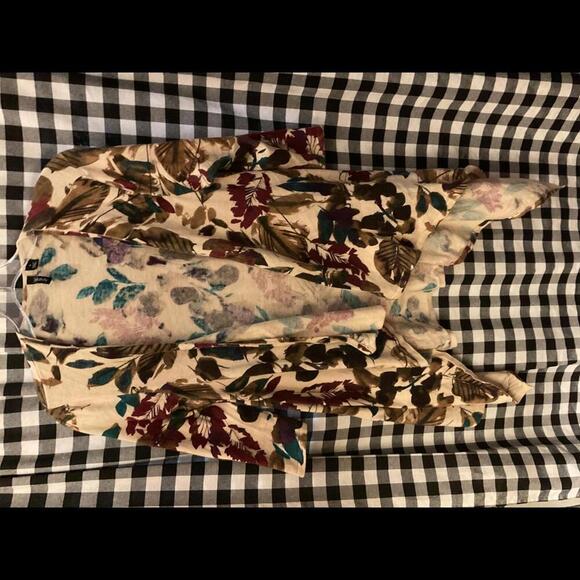 Relativity Tan with Abstract Floral Kimono Size S - Picture 1 of 7